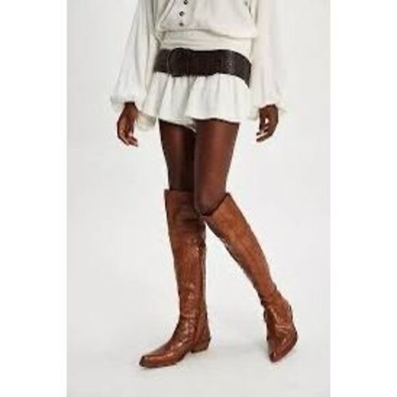 Free People Maggie Over-the-Knee Tailored Boots - Picture 3 of 15